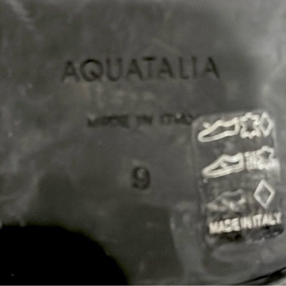 Aquatalia Genna Waterproof Black Leather Heeled Riding Boots, Size 9 - Picture 7 of 9